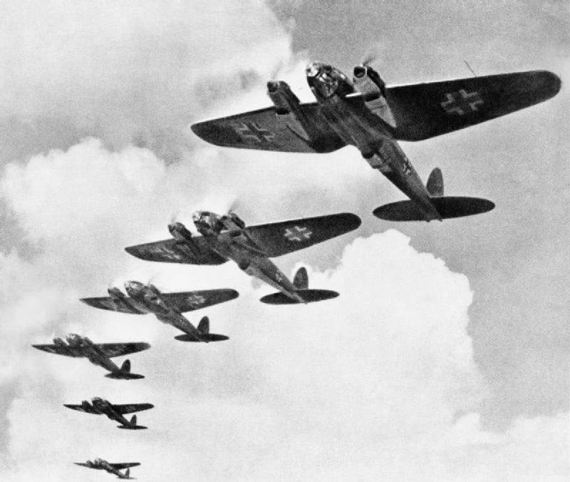 Nemecké bombardéri Heinkel He 111 v bojoch o Britániu